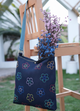 Floral Denim Tote