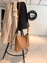 Grid Glam Bag (Brown)