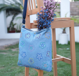 Floral Denim Tote