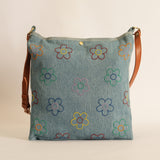 Floral Denim Tote