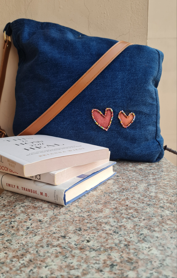 Heartfelt Denim Tote