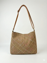 Grid Glam Bag (Brown)